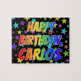 "CARLOS" First Name, Fun "HAPPY BIRTHDAY" Jigsaw Puzzle