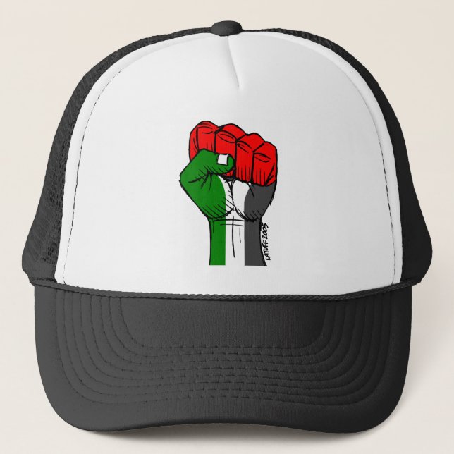 Carlos Latuff's Palestinian Fist Cap (Front)