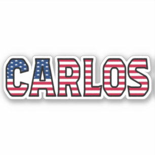 Carlos Name Vorname USA Sticker Stickerset