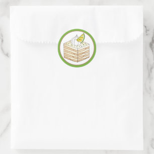 Carlota de Limón Mexican Food Lime Icebox Cake Classic Round Sticker