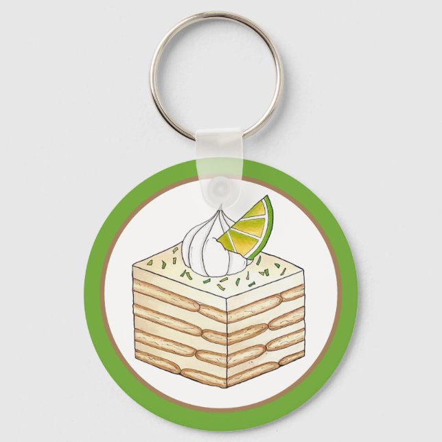 Carlota de Limón Mexican Food Lime Icebox Cake Key Ring (Front)