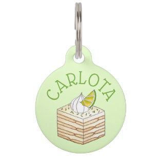 Carlota de Limón Mexican Food Lime Icebox Cake Pet Tag