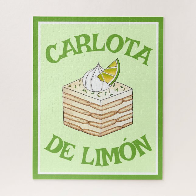 Carlota de Limón Mexican Lime Icebox Cake Slice Jigsaw Puzzle (Vertical)