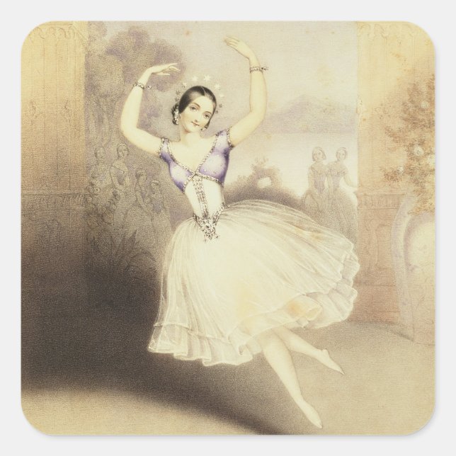 Carlotta Grisi (1819-99) in the Ballet of the Peri Square Sticker (Front)