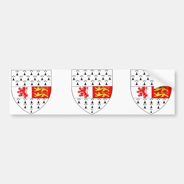 Carlow County Crest, Ireland Bumper Sticker (Front)
