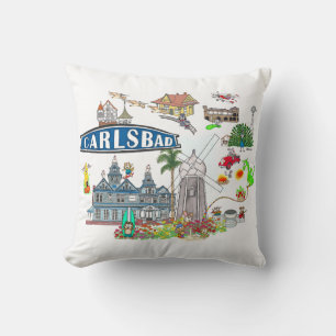 Carlsbad Beach City Fun Cushion