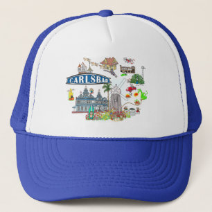 Carlsbad Beach City Fun Trucker Hat
