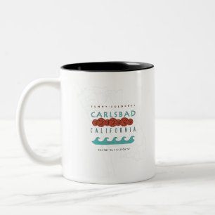 Carlsbad Califonia Design Two-Tone Coffee Mug
