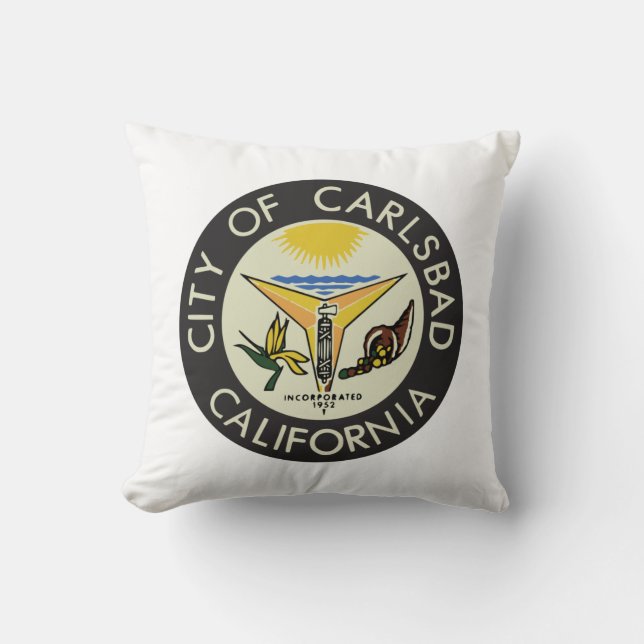 Carlsbad (California) City Seal Cushion (Front)