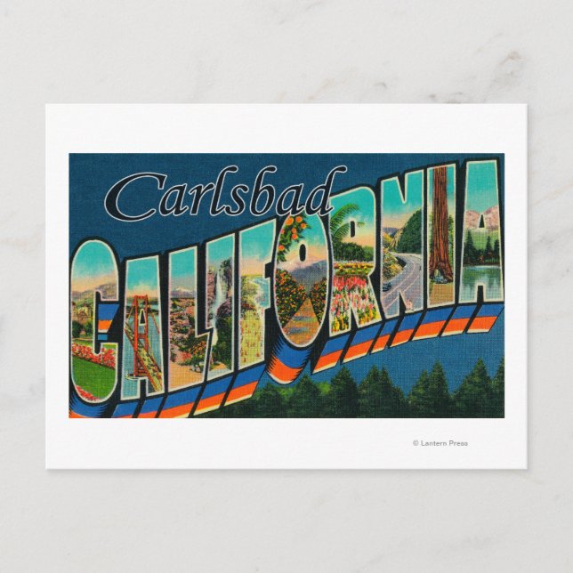Carlsbad, California - Large Letter Scenes Postcard (Front)
