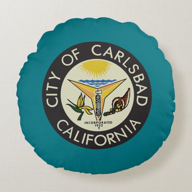Carlsbad, California Round Cushion (Front)