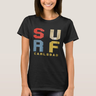 Carlsbad California Shirt Retro Vintage Surfing Te