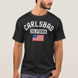 Carlsbad California USA Flag Vintage Cali Bear San T-Shirt