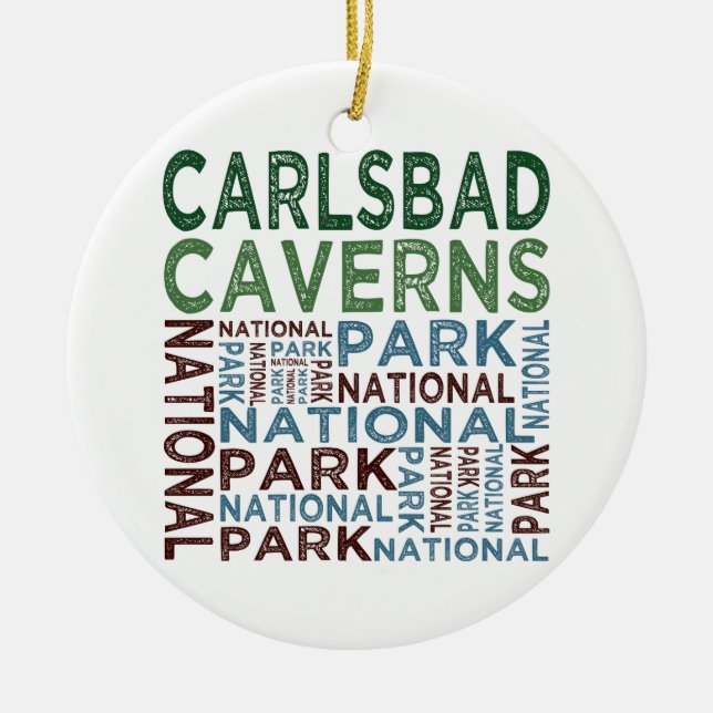 Carlsbad Caverns National Park Ceramic Tree Decoration (Front)