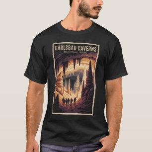 Carlsbad Caverns National Park Illustration Travel T-Shirt
