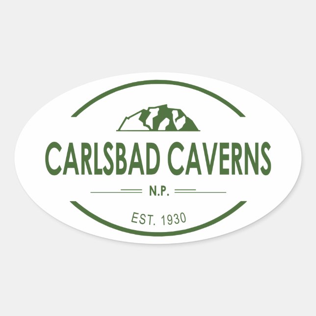 Carlsbad Caverns National Park Oval Sticker (Front)