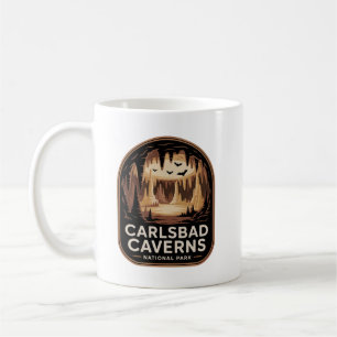Carlsbad Caverns National Park Retro Badge Coffee Mug
