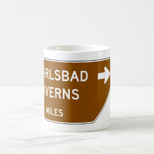 Carlsbad Caverns National Park Road Sign Coffee Mug