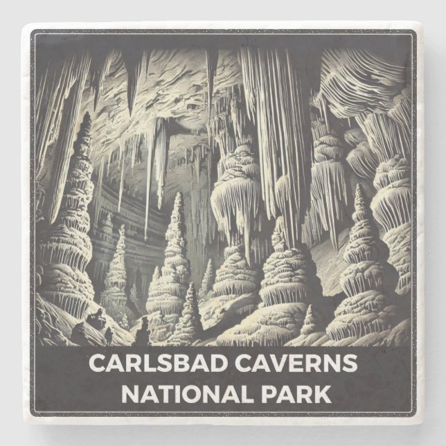 Carlsbad Caverns National Park Stone Coaster (Front)