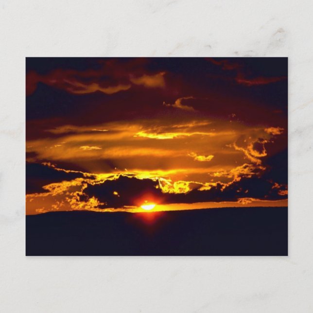 Carlsbad Caverns National Park Sunset Postcard (Front)