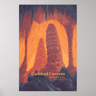 Carlsbad Caverns National Park Travel Poster