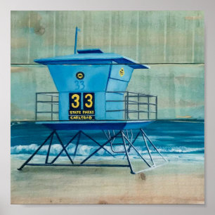 Carlsbad Lifeguard Tower Poster