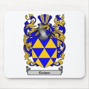 CARLSON FAMILY CREST -  CARLSON COAT OF ARMS MOUSE PAD