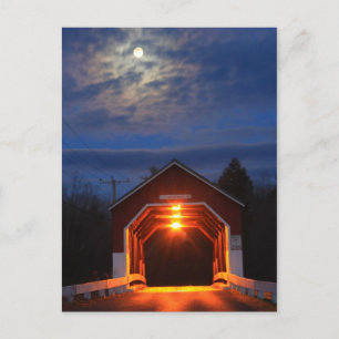 Carlton Covered Bridge Moonlight Postcard