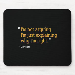 Carlton Gift Quote Funny Birthday Personalised Nam Mouse Pad