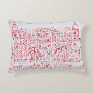 Carlton Hotel, Cannes, France Decorative Cushion