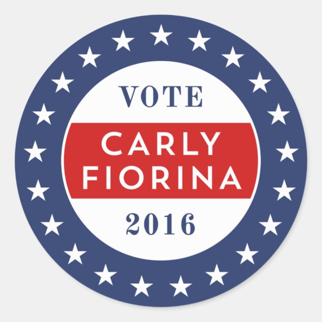 Carly Fiorina 2016 Classic Round Sticker (Front)