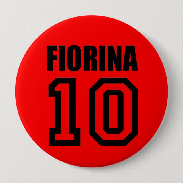 CARLY FIORINA CAMPAIGN GEAR 10 CM ROUND BADGE (Front)