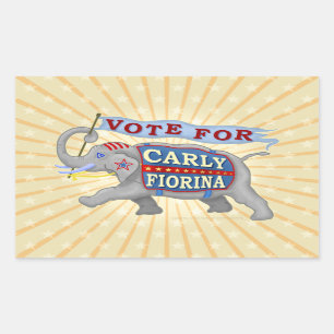 Carly Fiorina President 2016 Republican Elephant Rectangular Sticker
