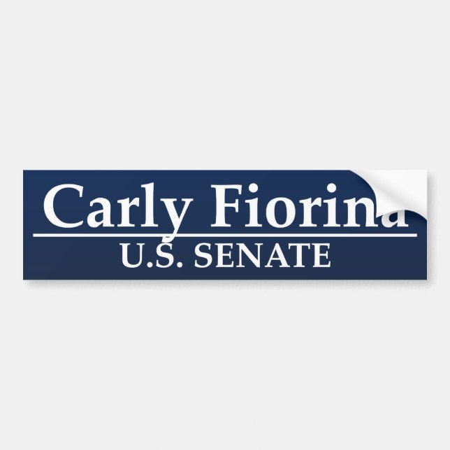 Carly Fiorina U.S. Senate Bumper Sticker (Front)