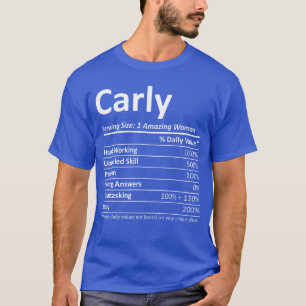Carly Nutrition Personalised Name Funny Idea frien T-Shirt