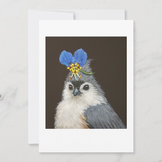 Carly the tufted titmouse flat card (Front)