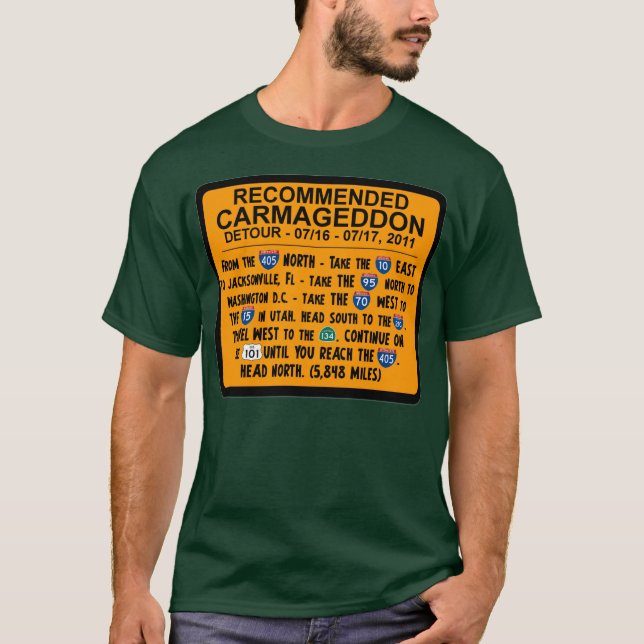 Carmageddon - Recommended Detour T-Shirt (Front)