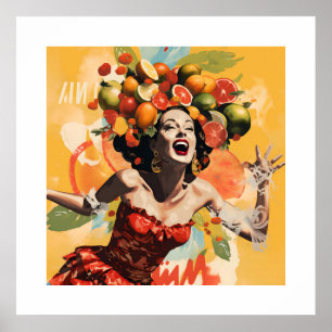 Carman with Tropical Headdress III Poster