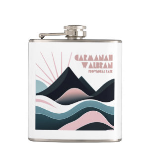 Carmanah Walbran Provincial Park Coloured Hills Hip Flask
