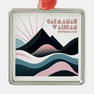 Carmanah Walbran Provincial Park Coloured Hills Metal Ornament
