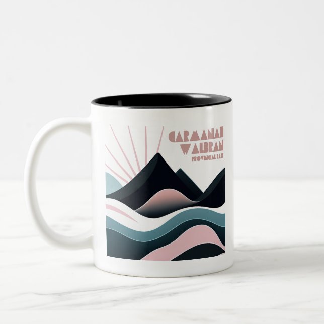 Carmanah Walbran Provincial Park Coloured Hills Two-Tone Coffee Mug (Left)
