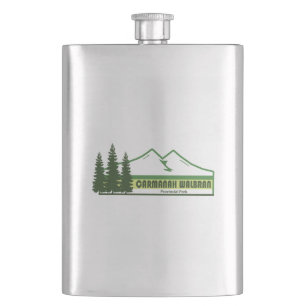 Carmanah Walbran Provincial Park Green Stripes Hip Flask