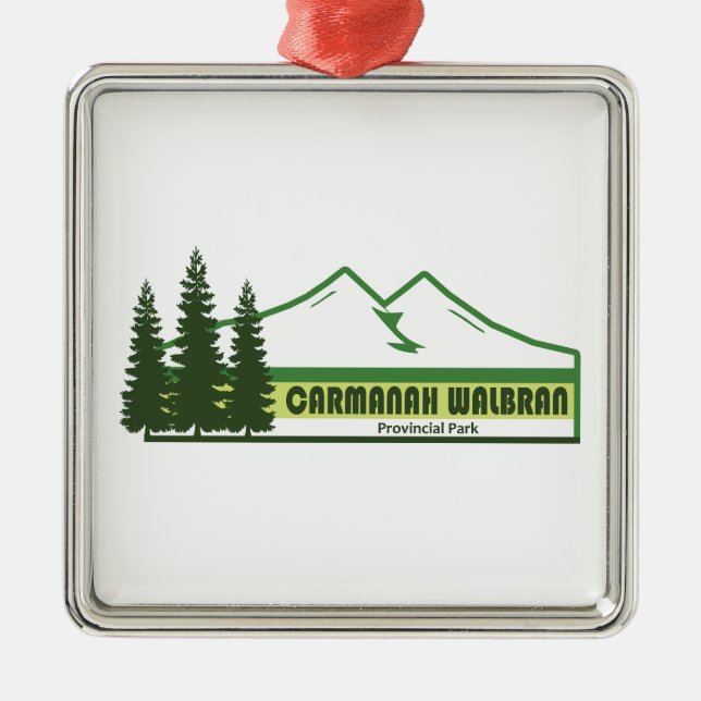 Carmanah Walbran Provincial Park Green Stripes Metal Ornament (Front)
