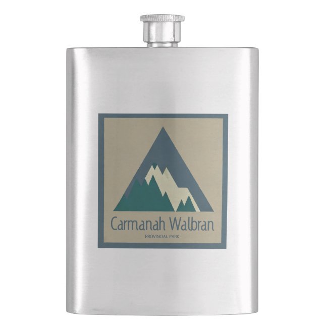 Carmanah Walbran Provincial Park Rustic Hip Flask (Front)