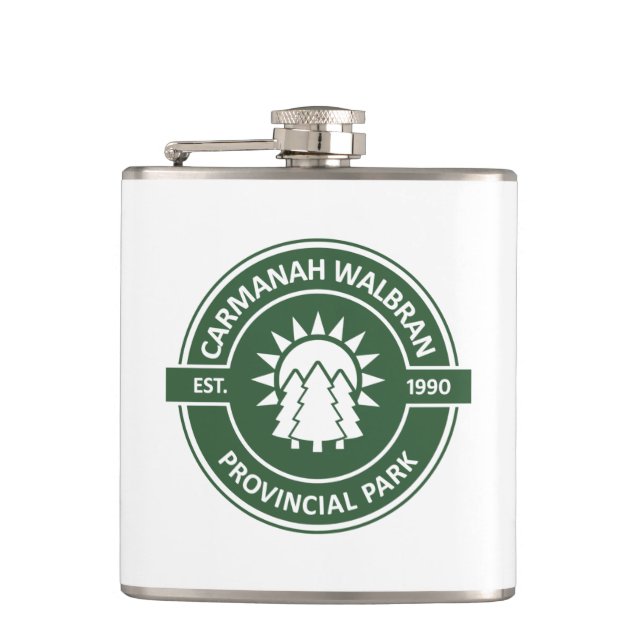 Carmanah Walbran Provincial Sun Trees Hip Flask (Front)