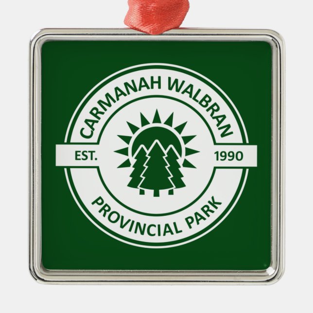 Carmanah Walbran Provincial Sun Trees Metal Ornament (Front)