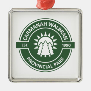 Carmanah Walbran Provincial Sun Trees Metal Ornament
