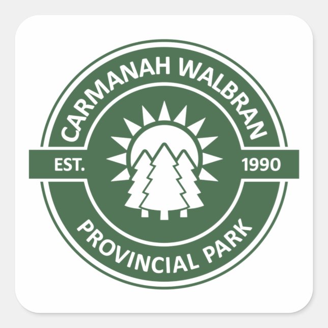 Carmanah Walbran Provincial Sun Trees Square Sticker (Front)