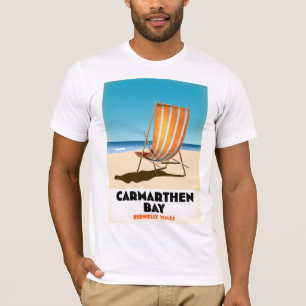 Carmarthen Bay Kidwelly Wales Seaside poster T-Shirt