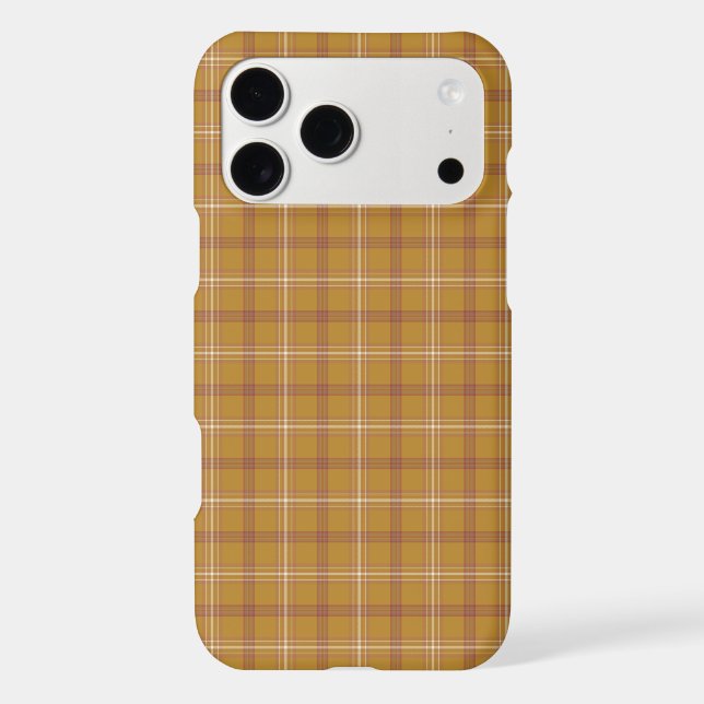 Carmel Brown Plaid Classic Pattern iPhone Case (Back)